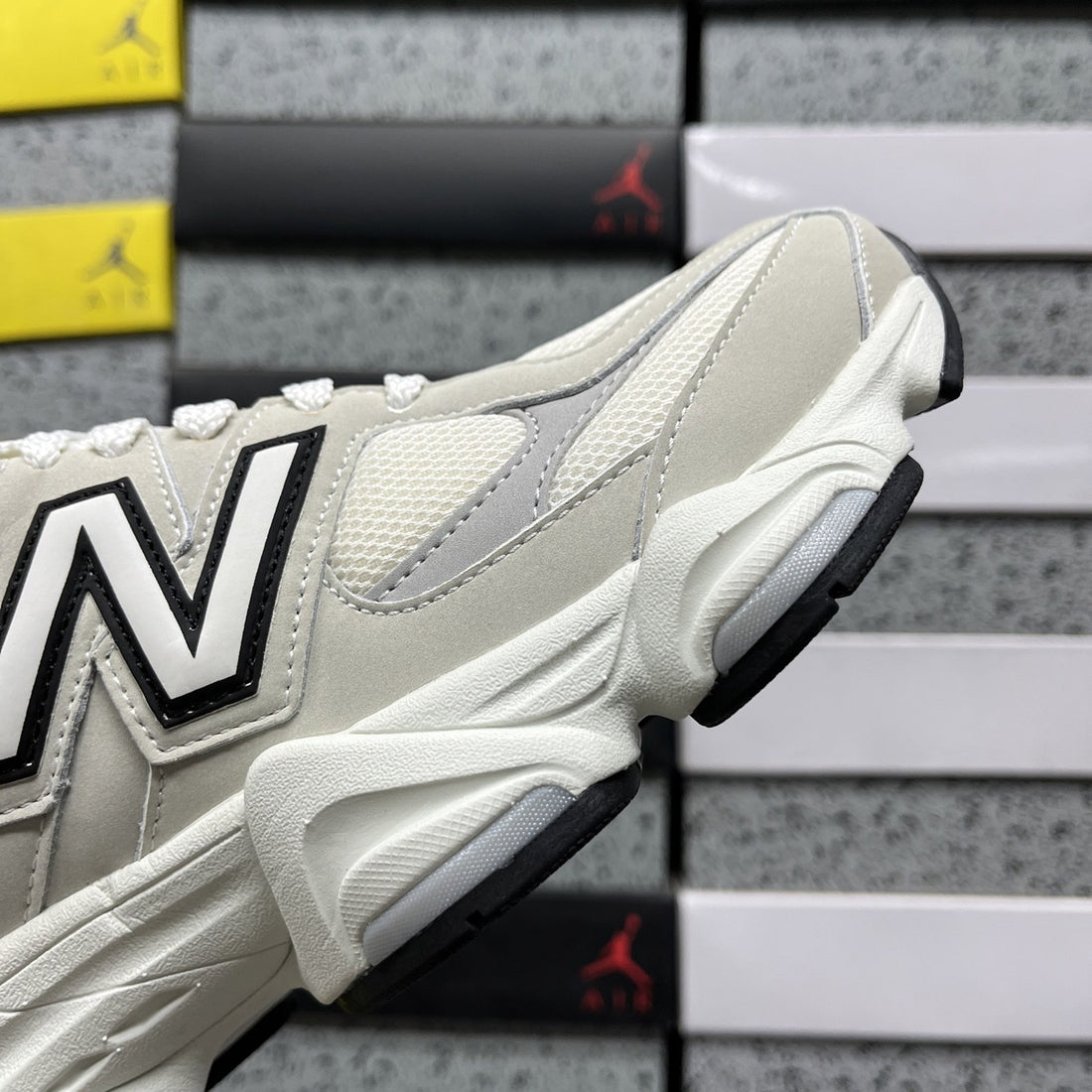 NB 9060 White Grey Black