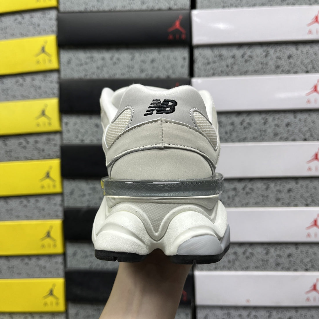NB 9060 White Grey Black