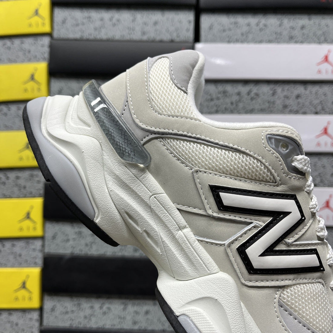 NB 9060 White Grey Black