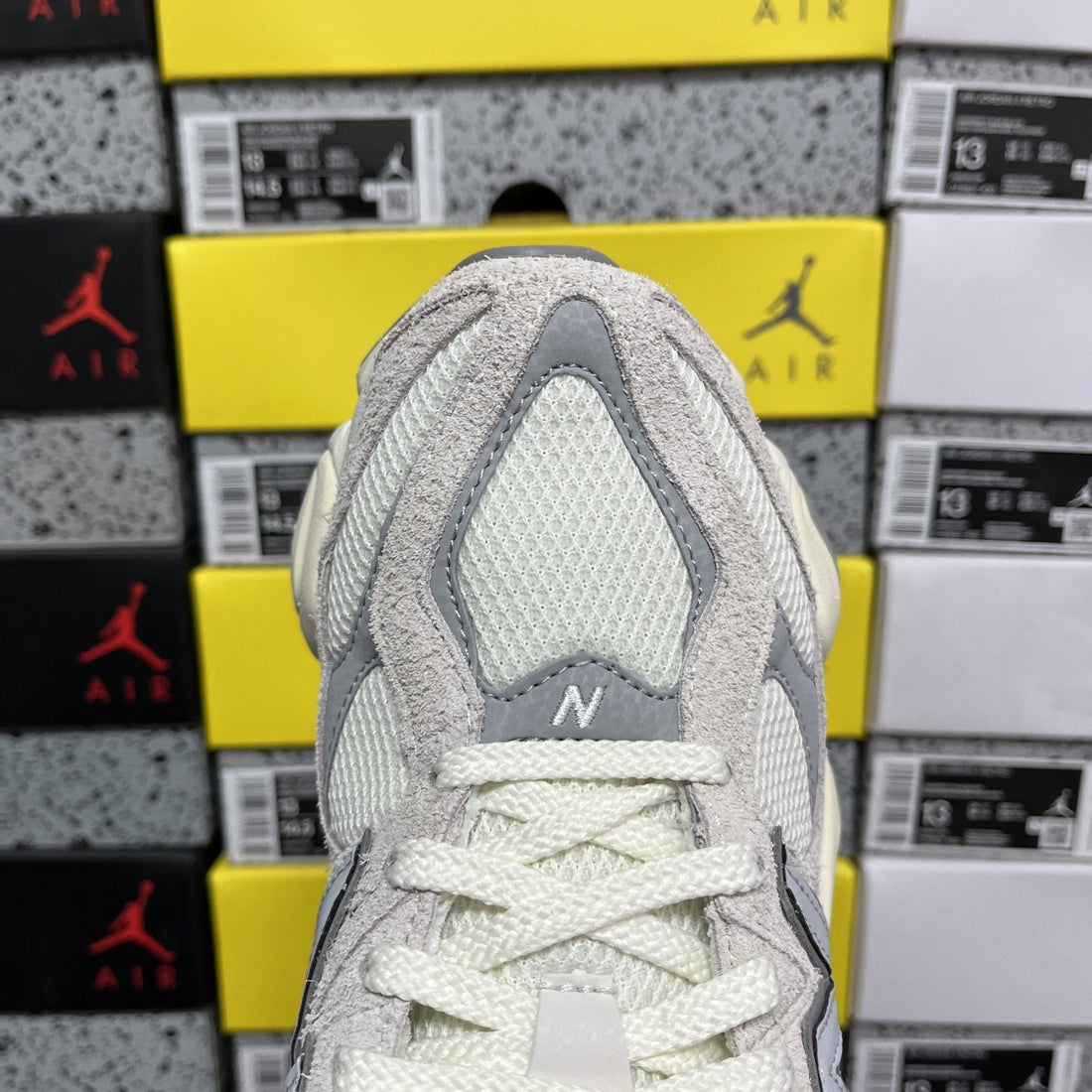NB 9060 White Grey Suede