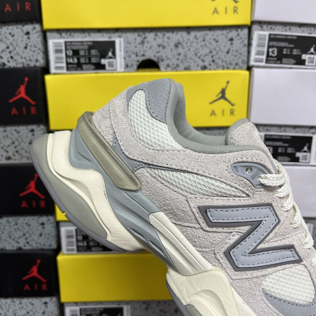 NB 9060 White Grey Suede