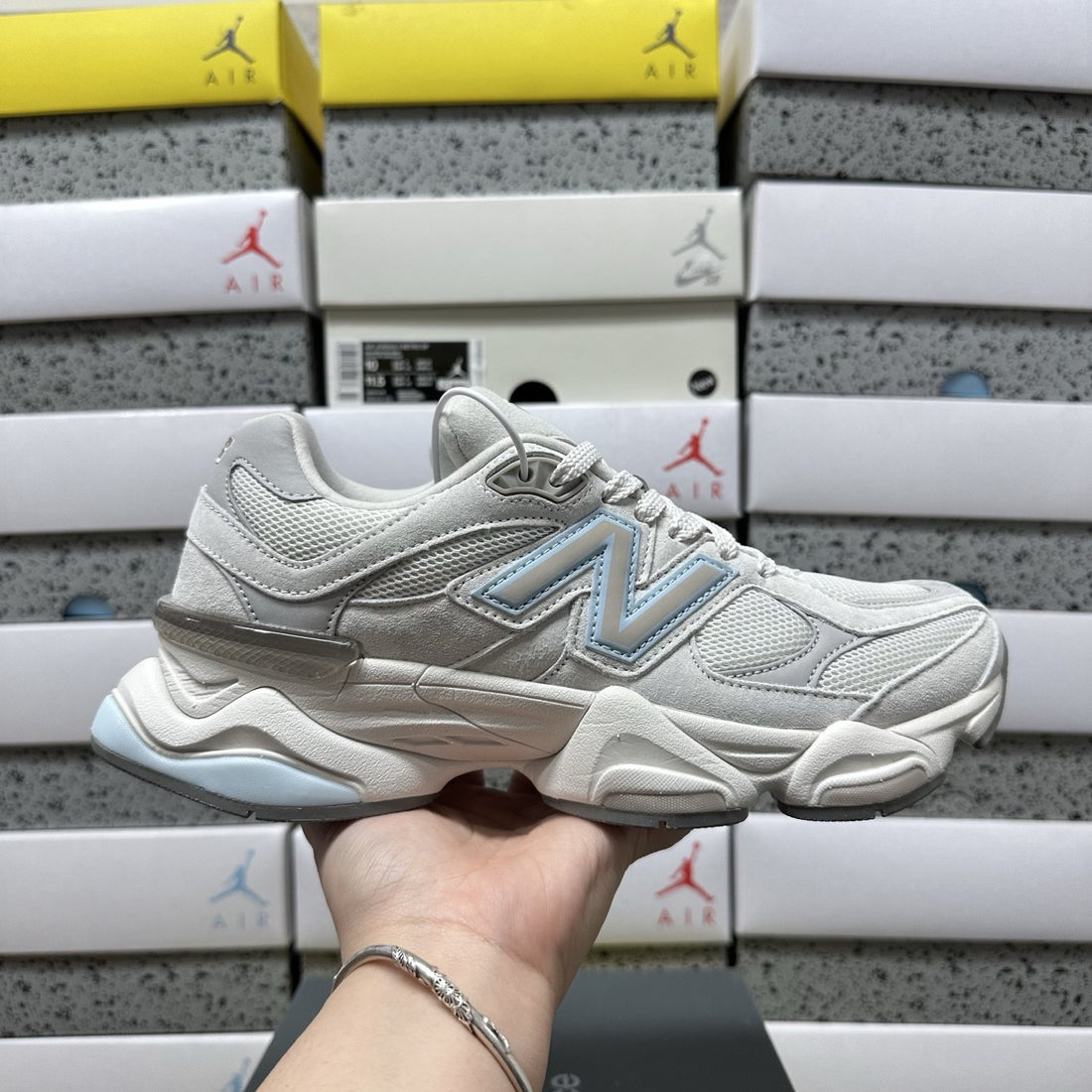 NB 9060 White Ice Blue