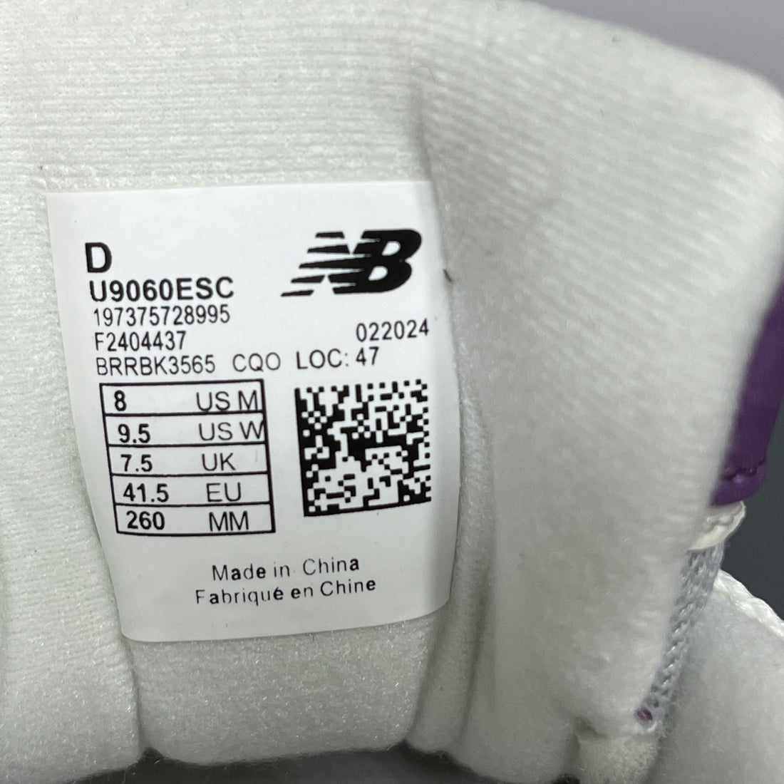 NB 9060 White Purple Burgundy