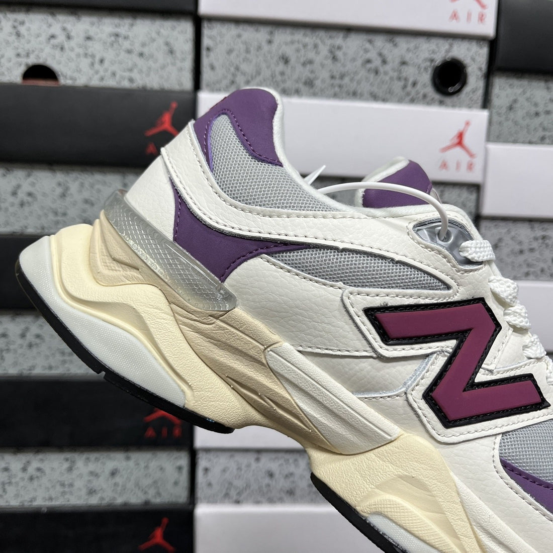 NB 9060 White Purple Burgundy
