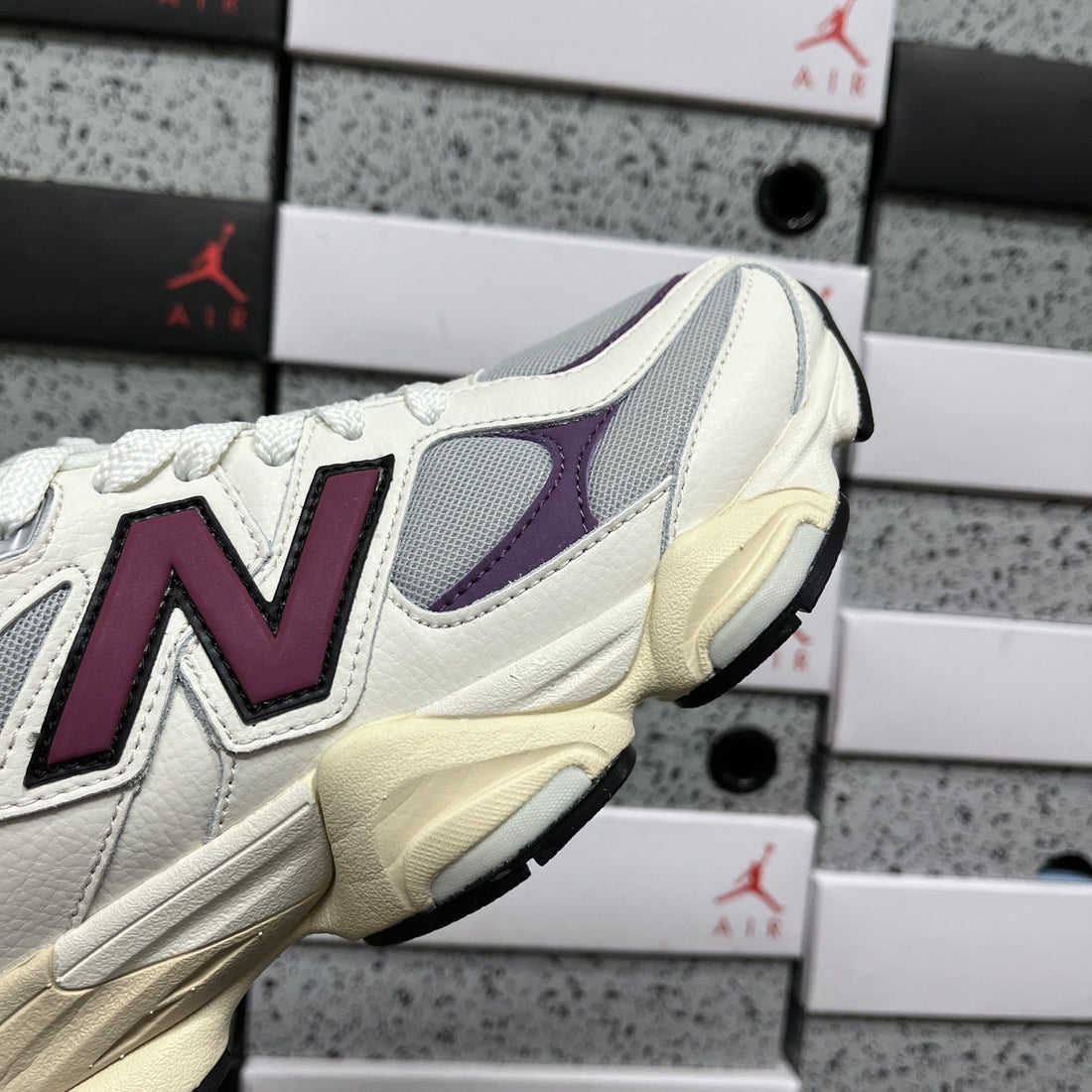 NB 9060 White Purple Burgundy