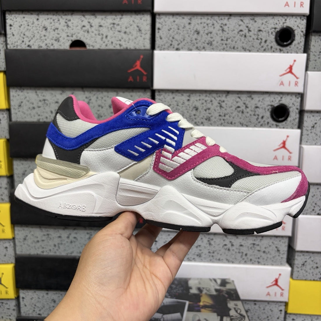 NB 9060 White Royal Magenta