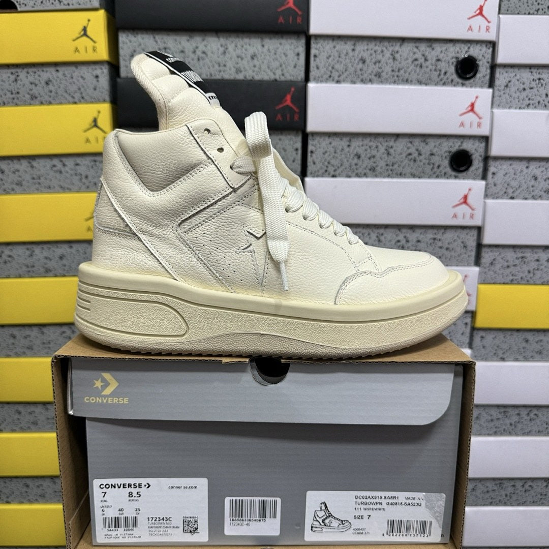 Rick Owens Converse Turbowpn White
