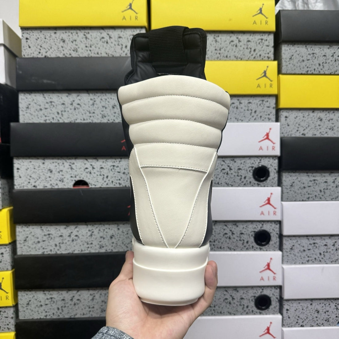 Rick Owens Geobasket Black Milk