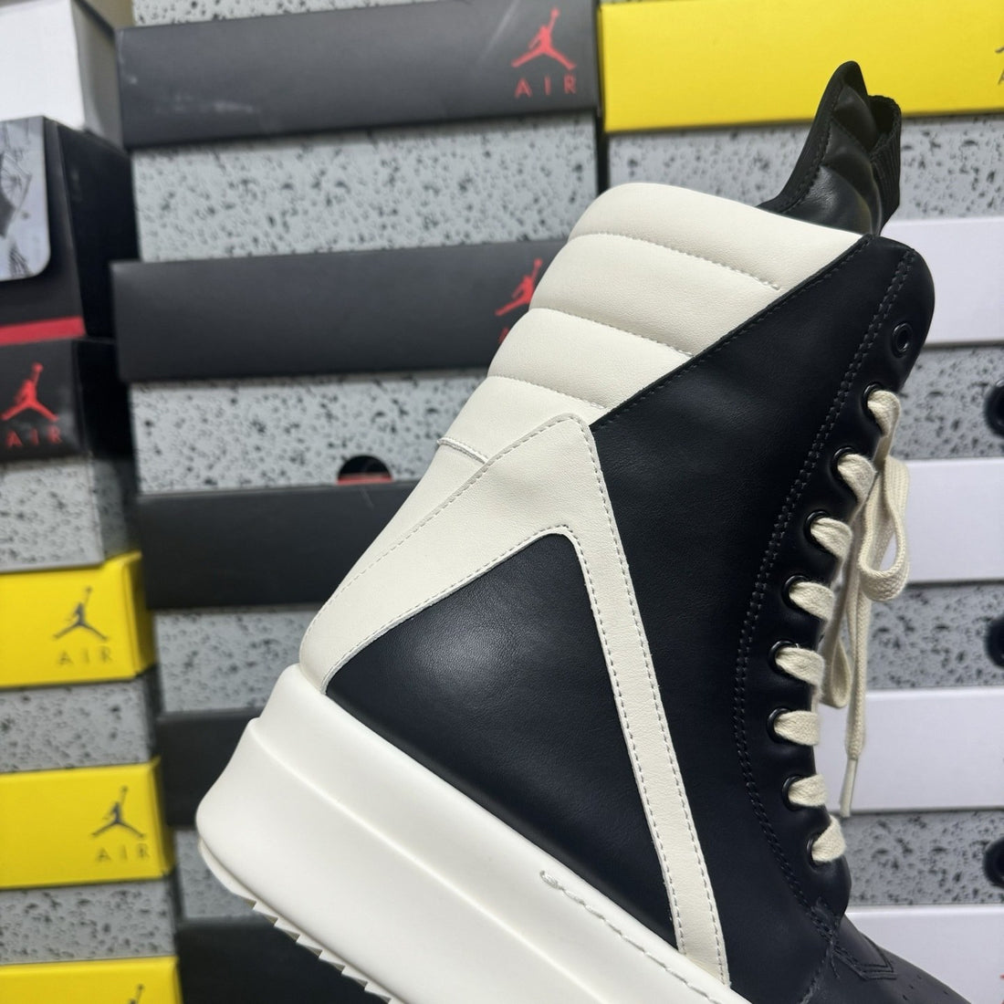Rick Owens Geobasket Black Milk