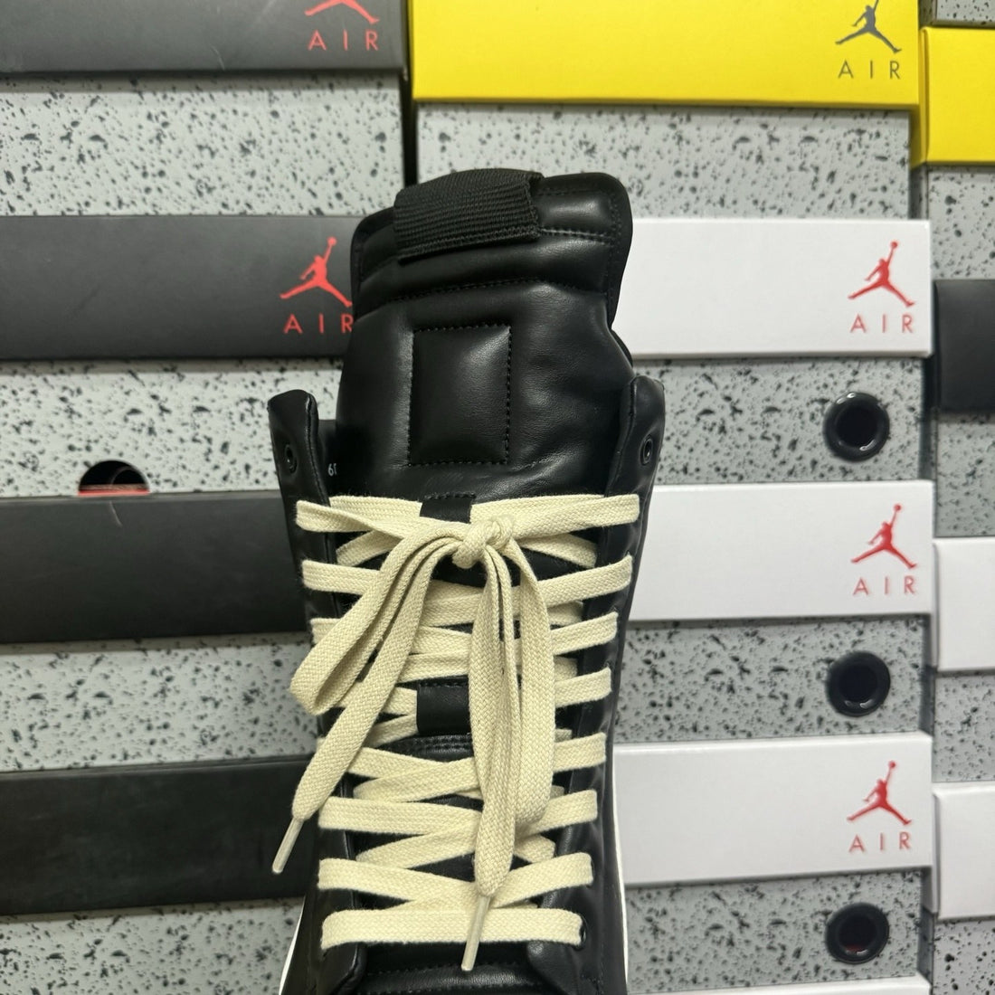Rick Owens Geobasket Black Milk