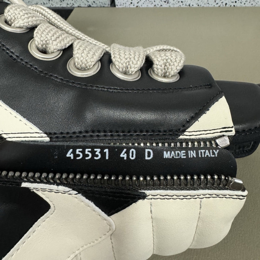 Rick Owens Geobasket Black White Classic