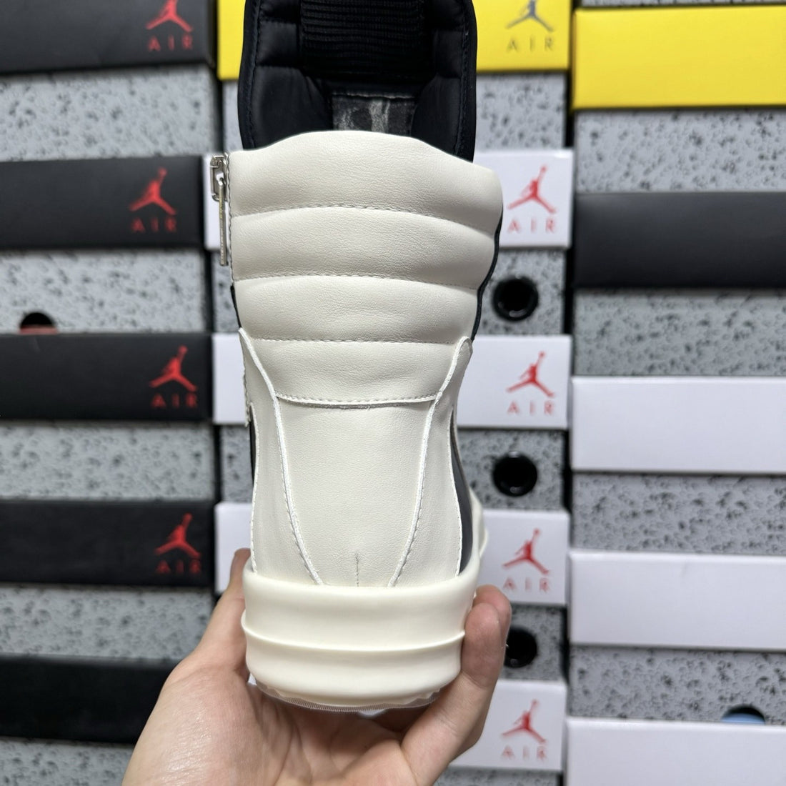 Rick Owens Geobasket Black White Classic
