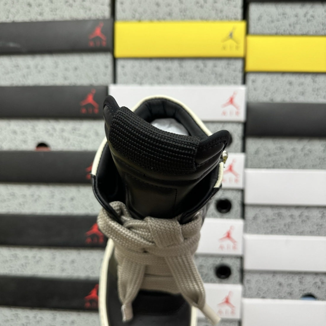 Rick Owens Geobasket Black White Classic