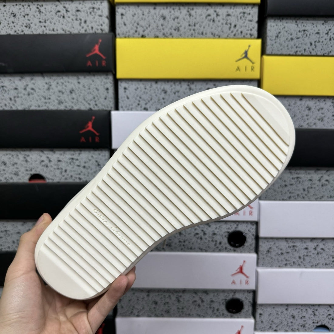 Rick Owens Geobasket Bumper Black White