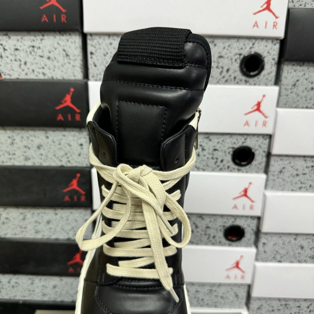 Rick Owens Geobasket Bumper Black White