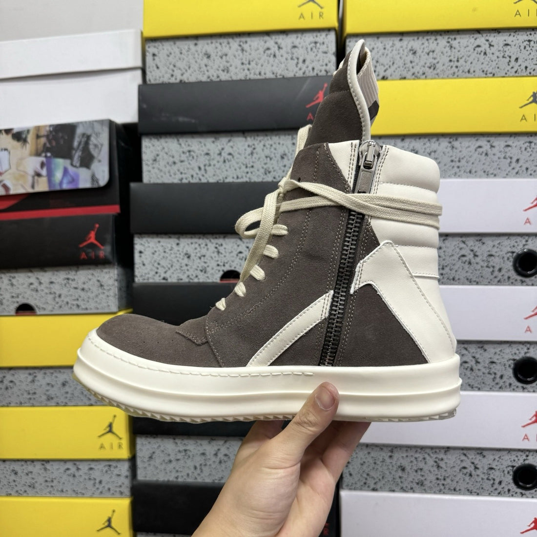 Rick Owens Geobasket Dust Brown