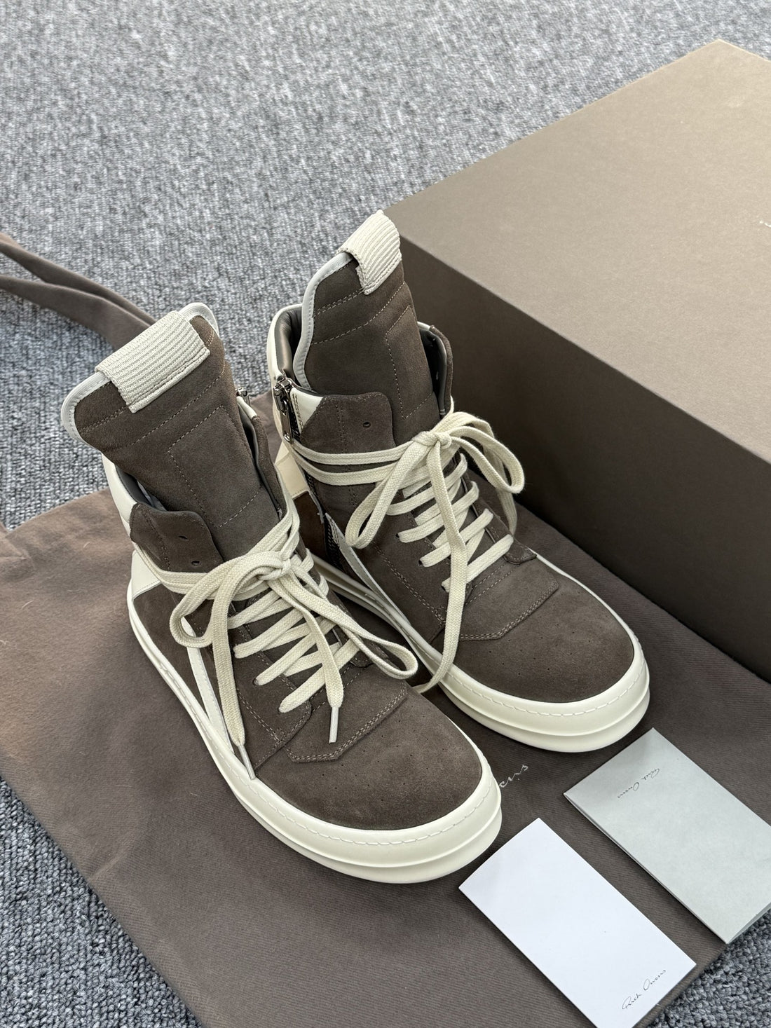 Rick Owens Geobasket Dust Brown Milk