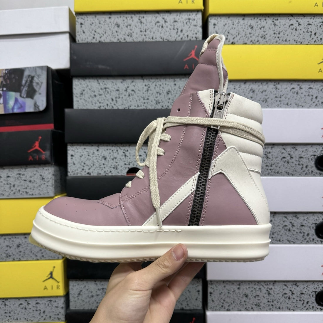 Rick Owens Geobasket Dusty Pink