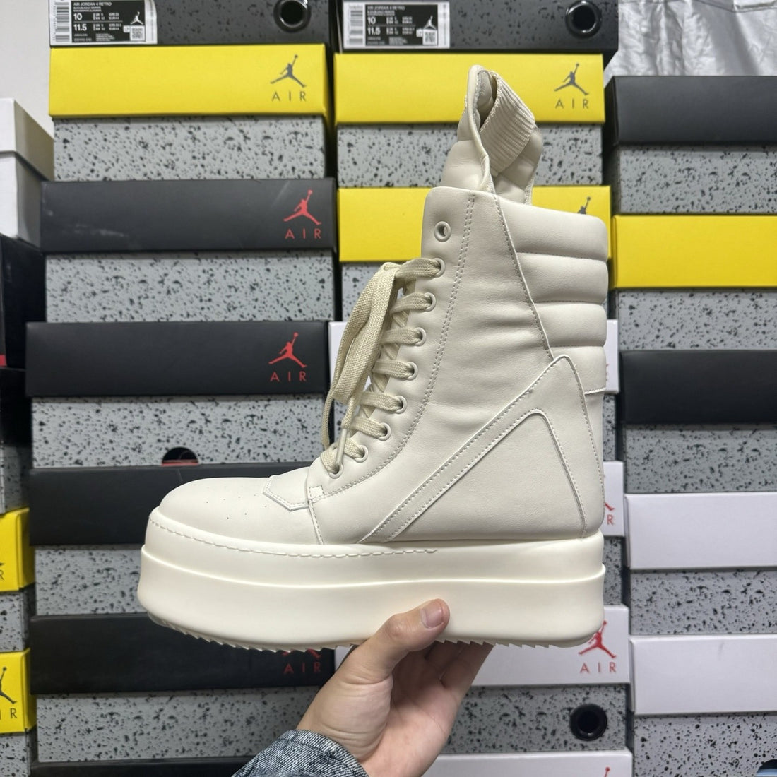 Rick Owens Geobasket Full Milk