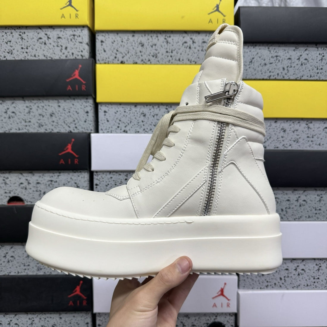 Rick Owens Geobasket Milk