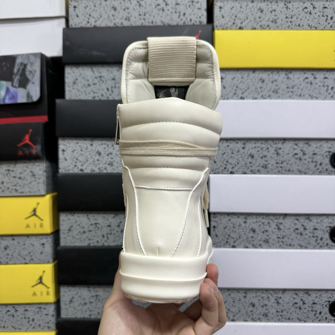 Rick Owens Geobasket Milk Big Lace