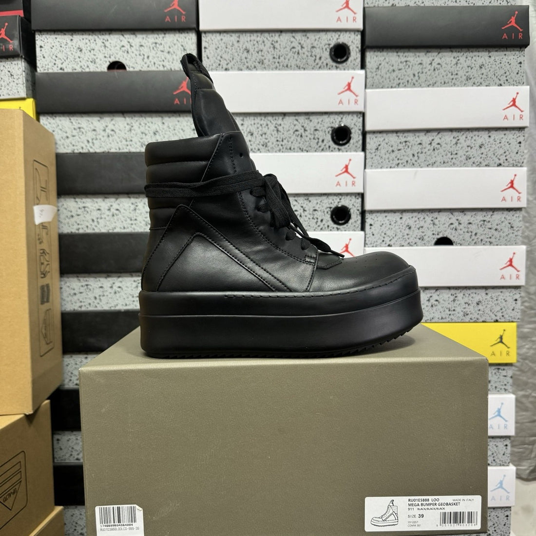 Rick Owens Geobasket Triple Black