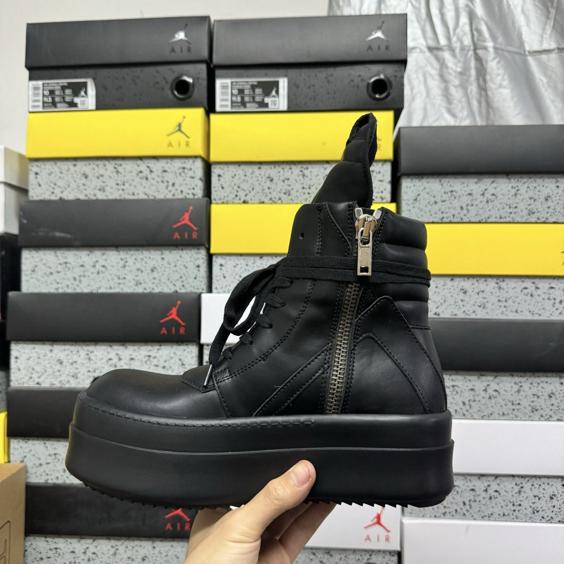Rick Owens Geobasket Triple Black