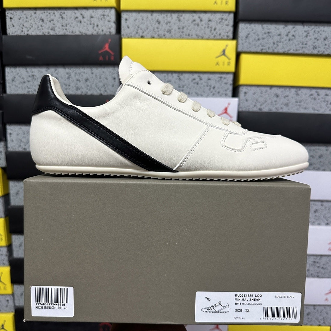 Rick Owens German Trainer White Black Stripe
