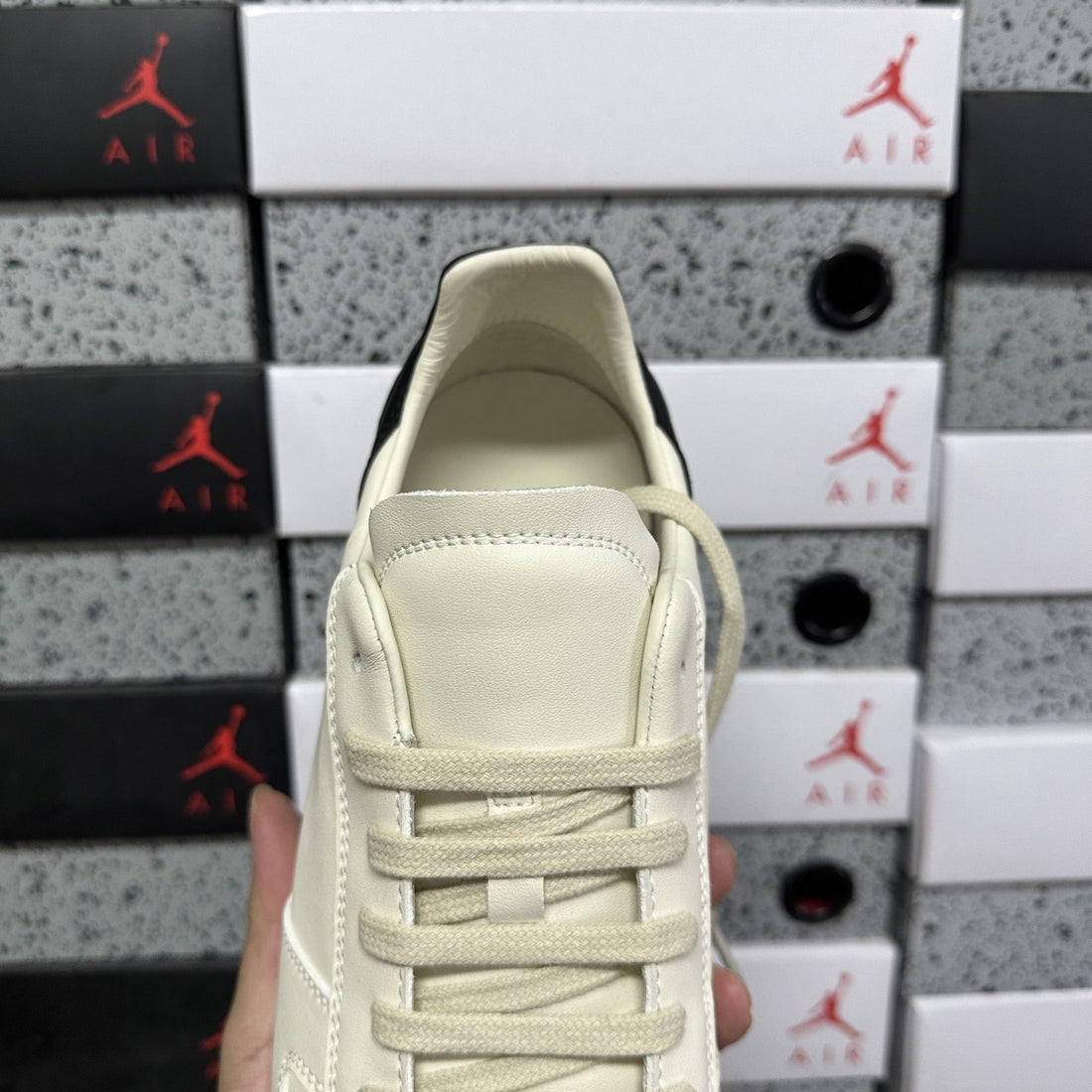 Rick Owens German Trainer White Black Stripe