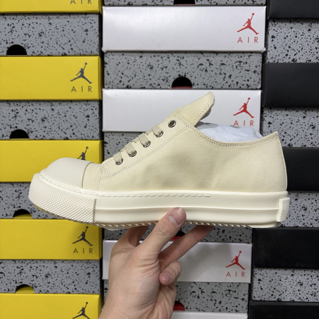 Rick Owens Grommet Low White