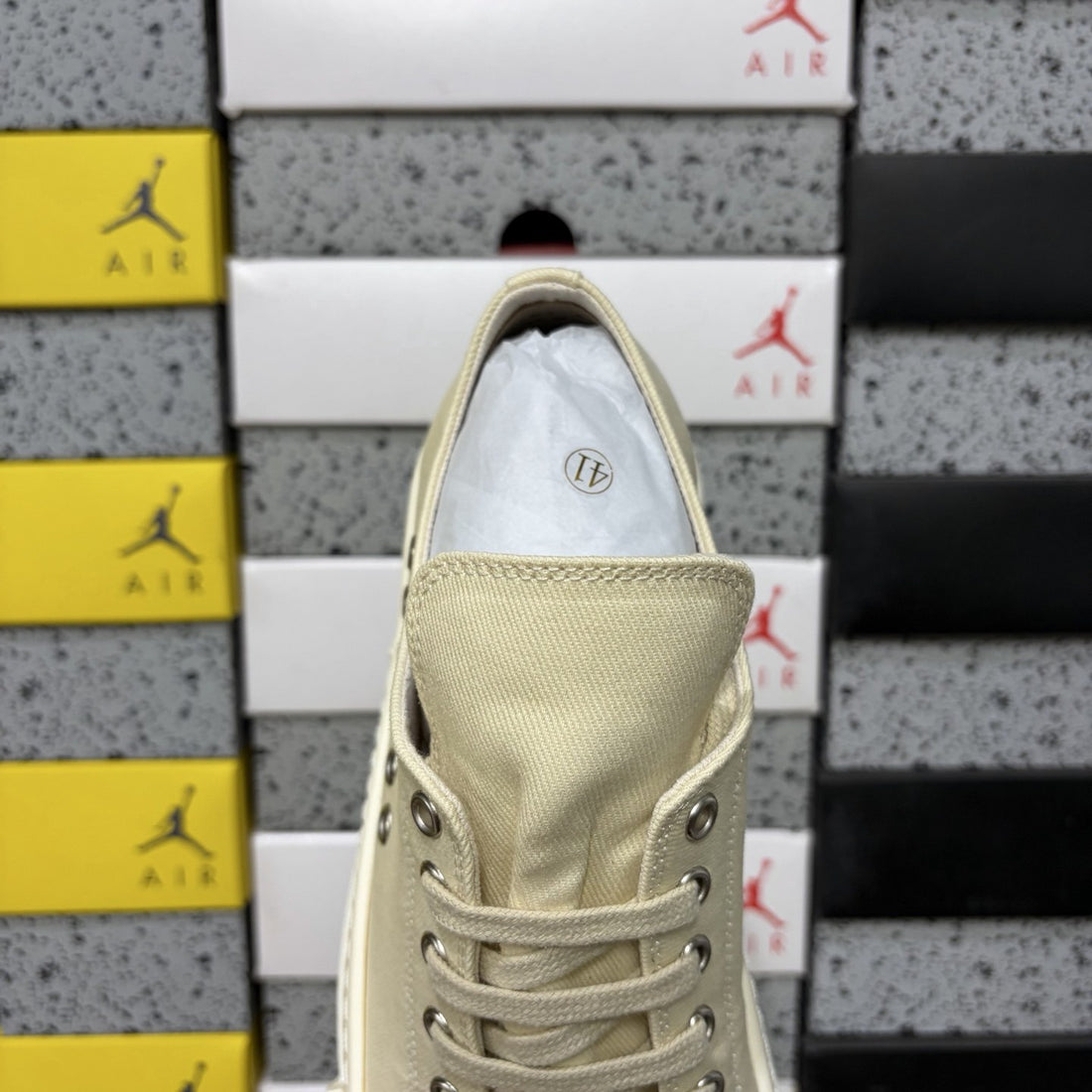 Rick Owens Grommet Low White