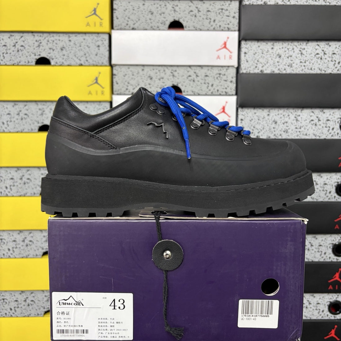 Rick Owens Hiking Low Black Blue