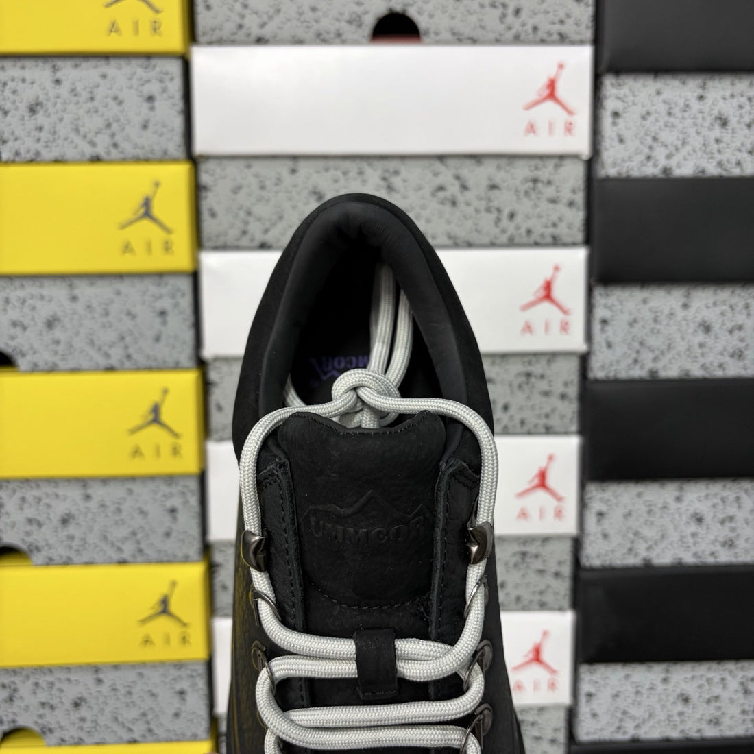 Rick Owens Hiking Low Black White