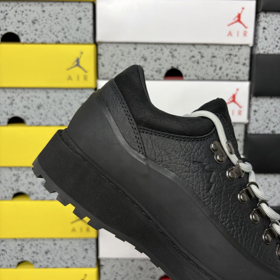 Rick Owens Hiking Low Black White