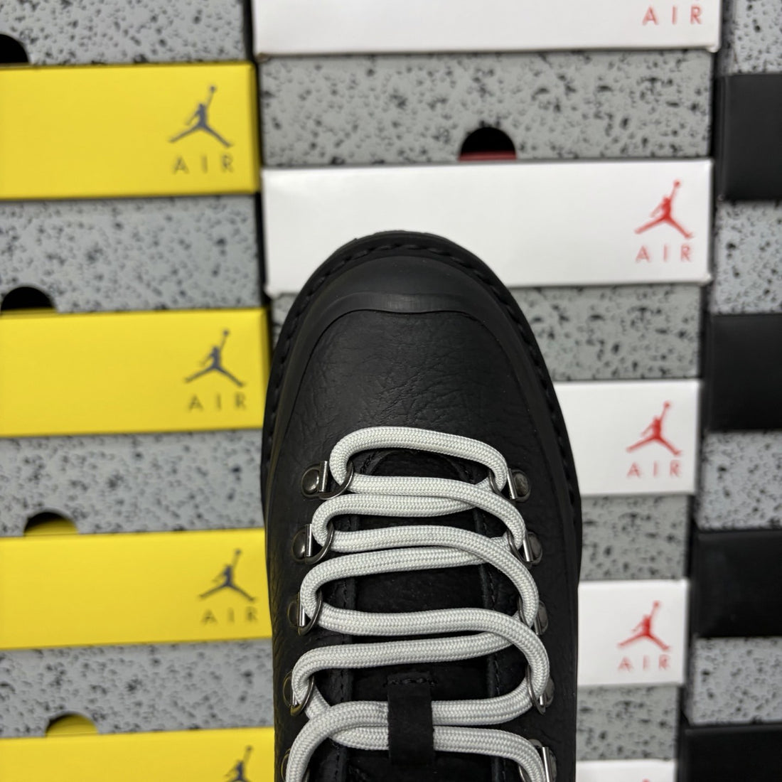 Rick Owens Hiking Low Black White