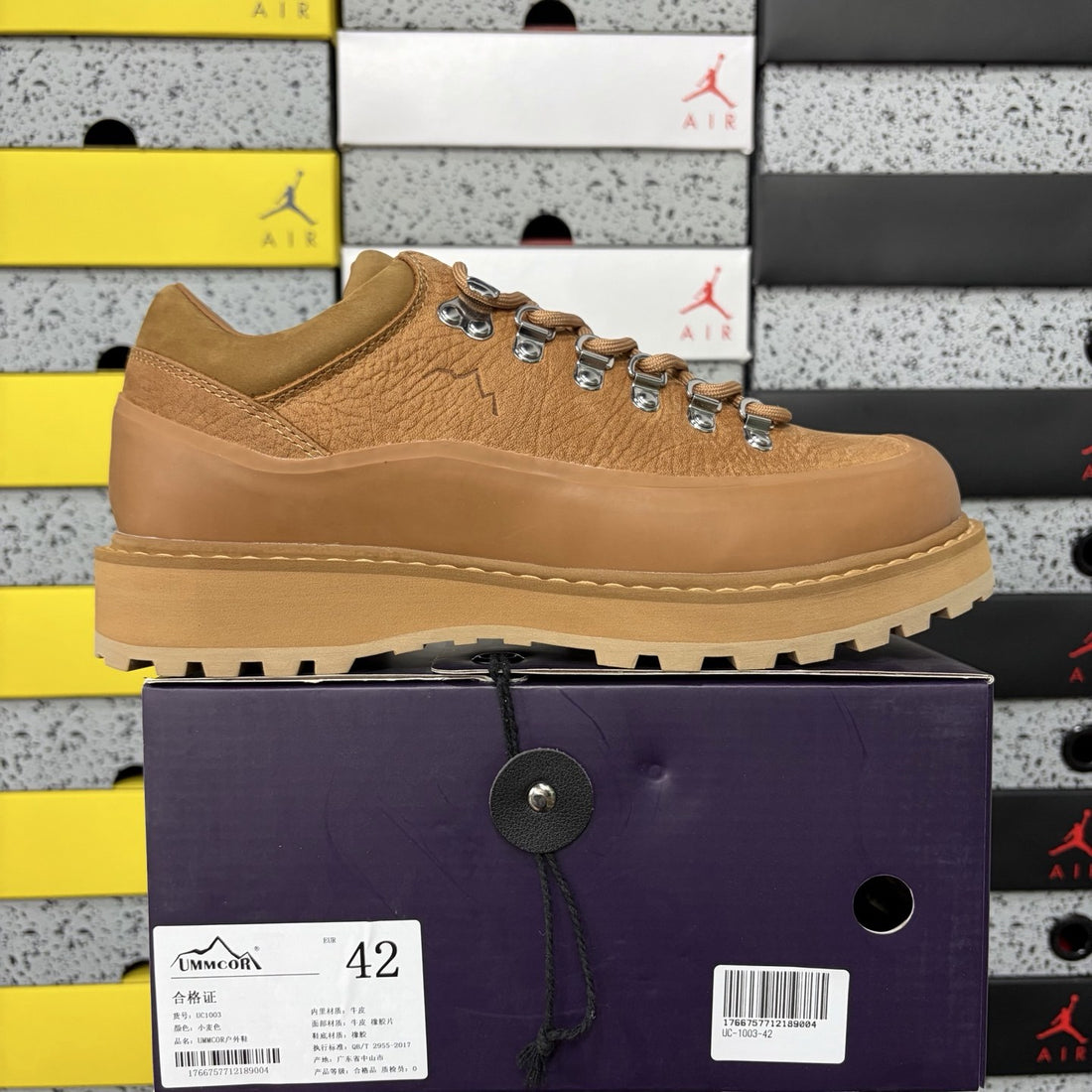 Rick Owens Hiking Low Wheat
