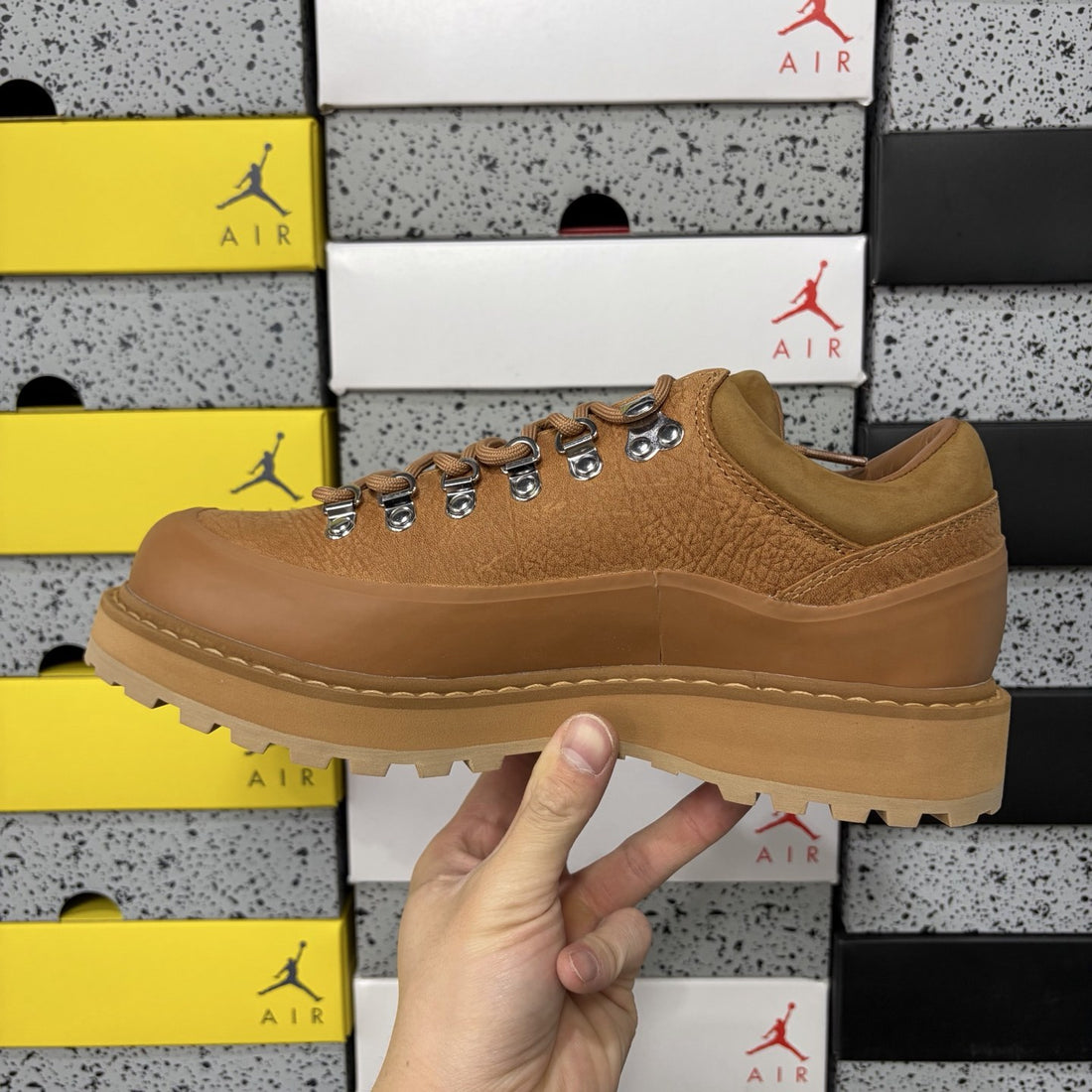 Rick Owens Hiking Low Wheat