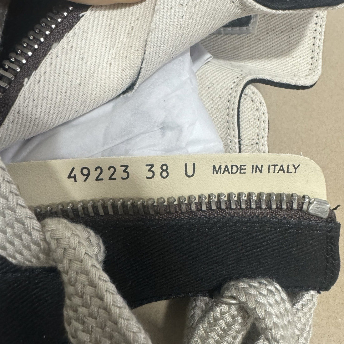 Rick Owens Jumbo Lace High Black Canvas