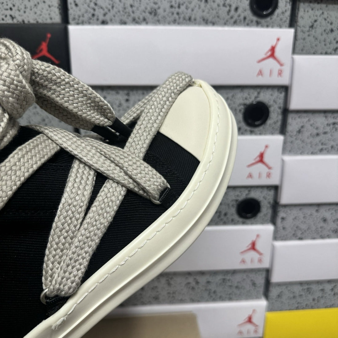 Rick Owens Jumbo Lace High Black Canvas