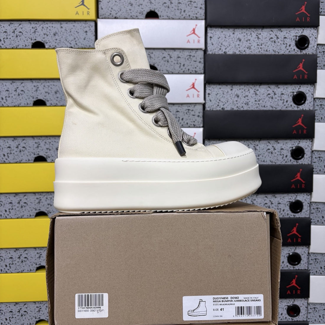 Rick Owens Jumbo Lace High White