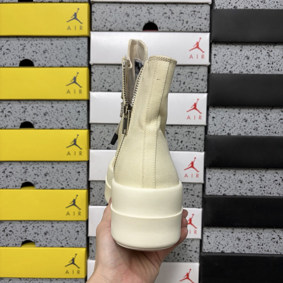 Rick Owens Jumbo Lace High White