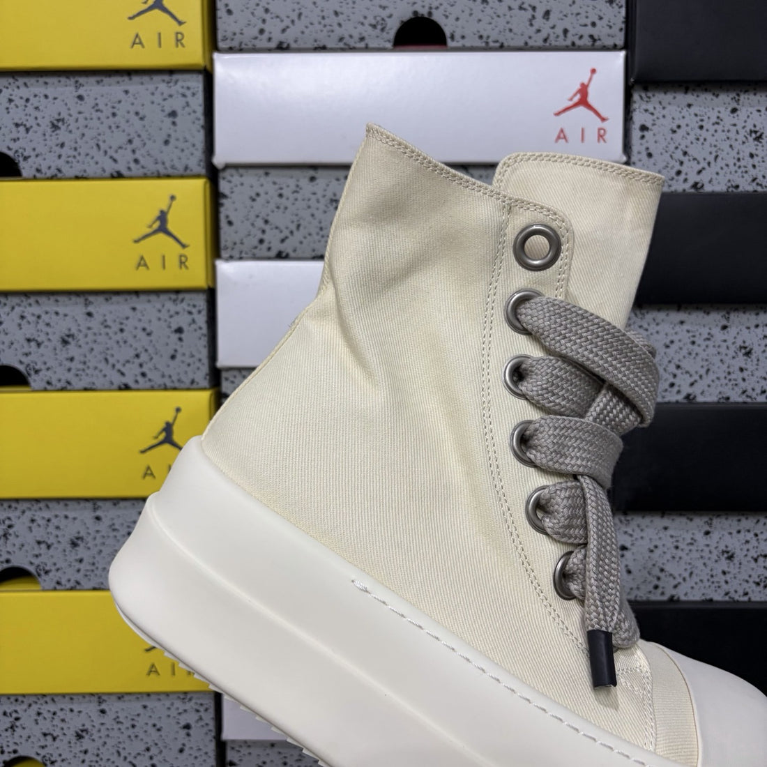 Rick Owens Jumbo Lace High White