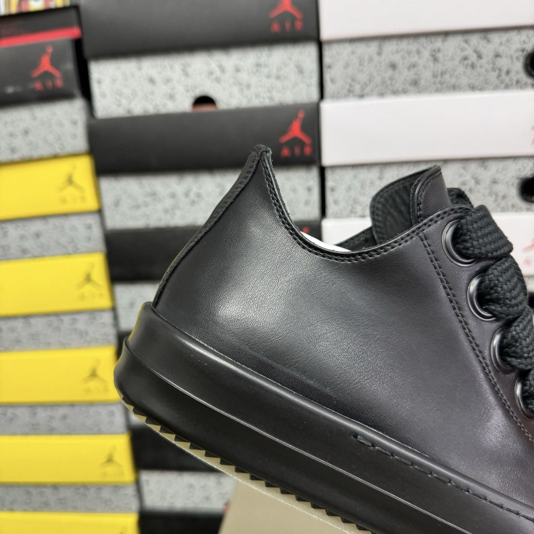 Rick Owens Jumbo Lace Low Black