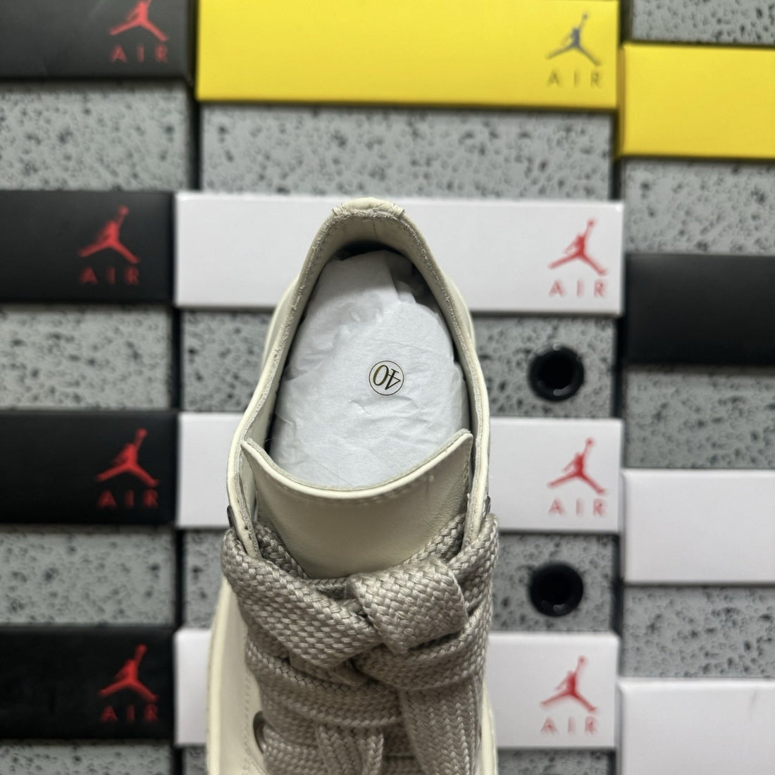 Rick Owens Jumbo Lace Low Milk