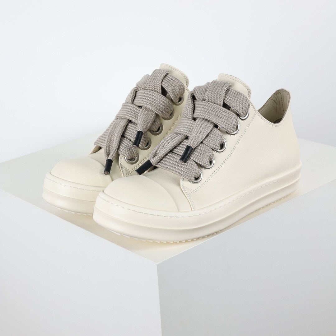 Rick Owens Jumbo Lace Low Milk Leather