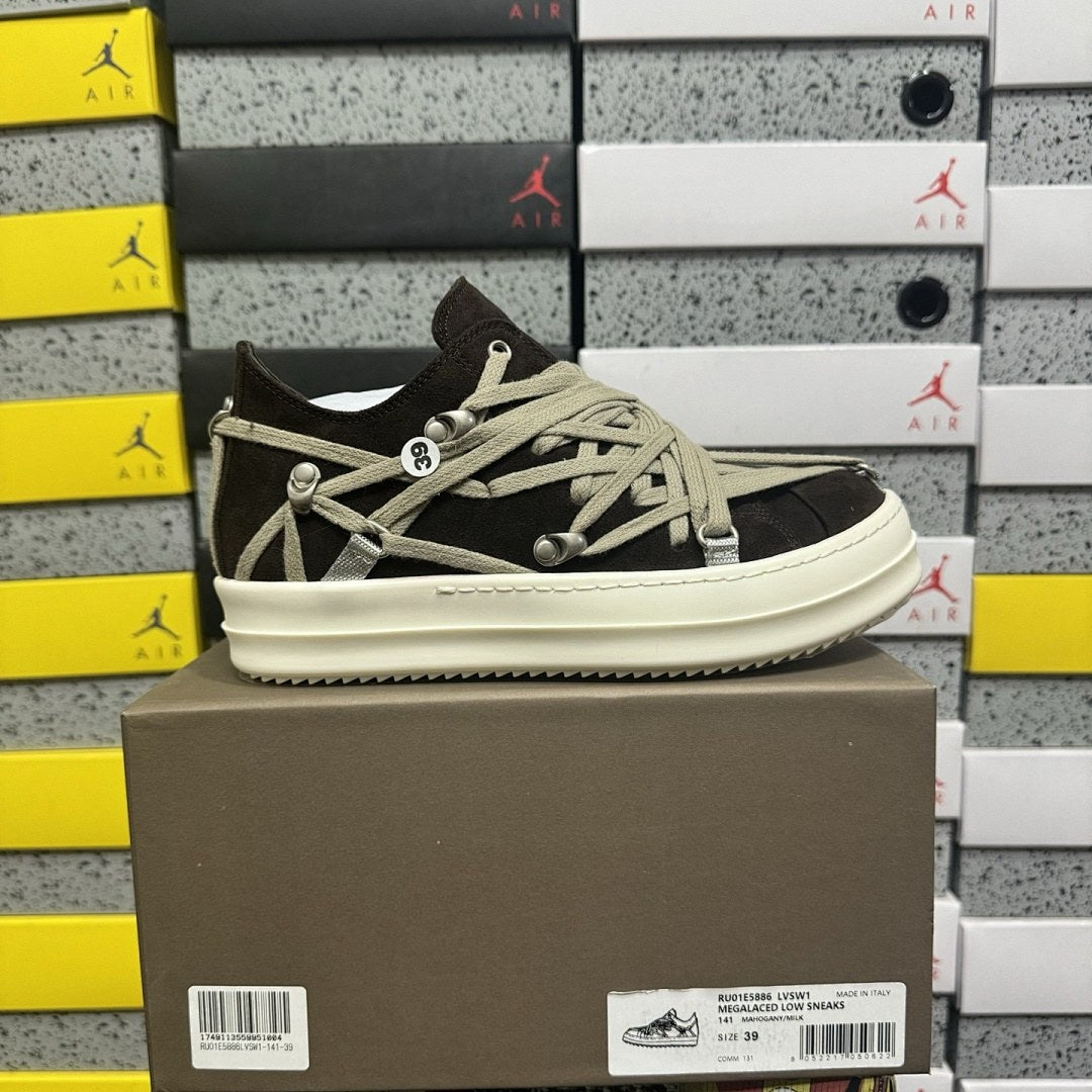 Rick Owens Mega Lace Low Black Canvas