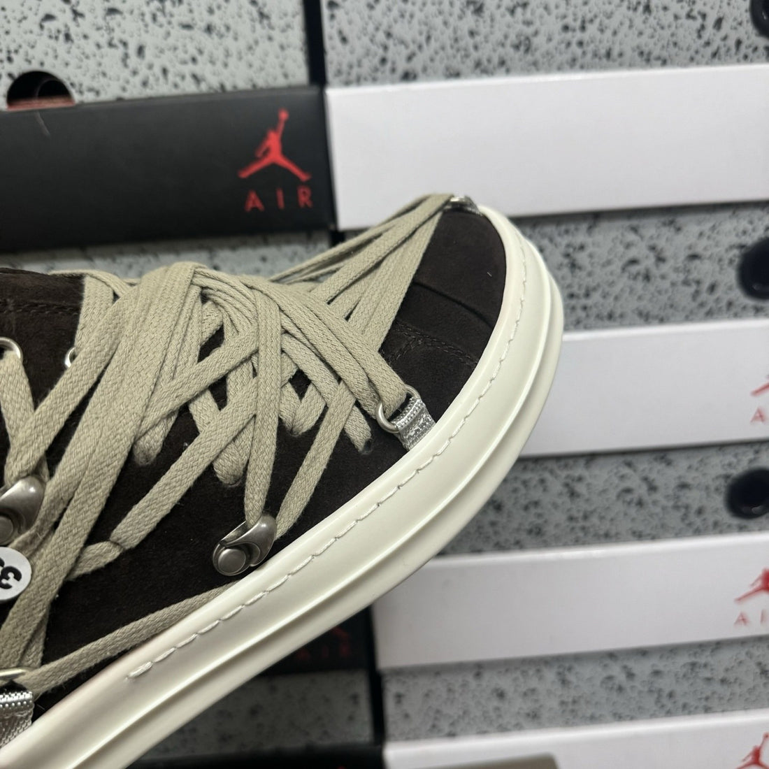 Rick Owens Mega Lace Low Black Canvas