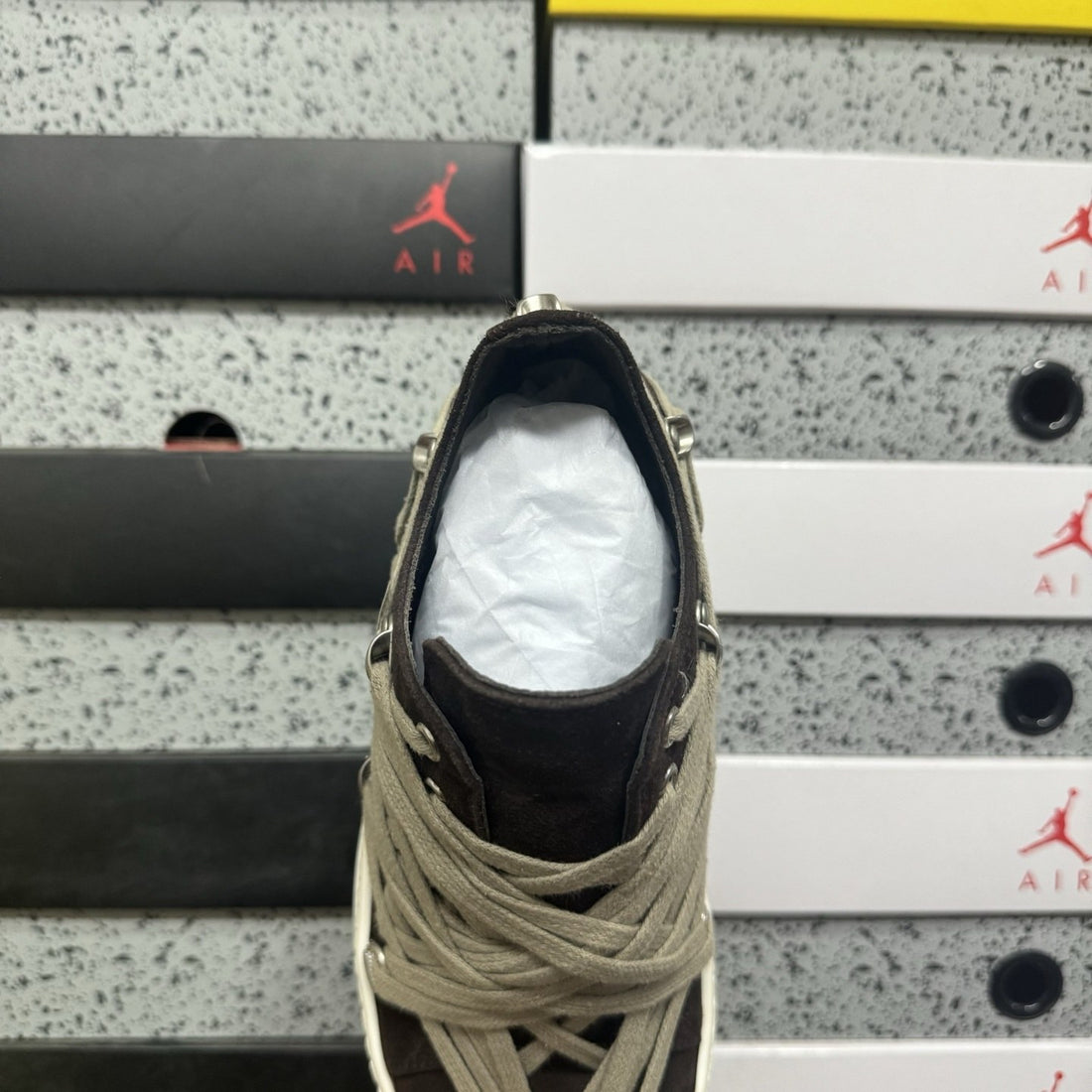 Rick Owens Mega Lace Low Black Canvas