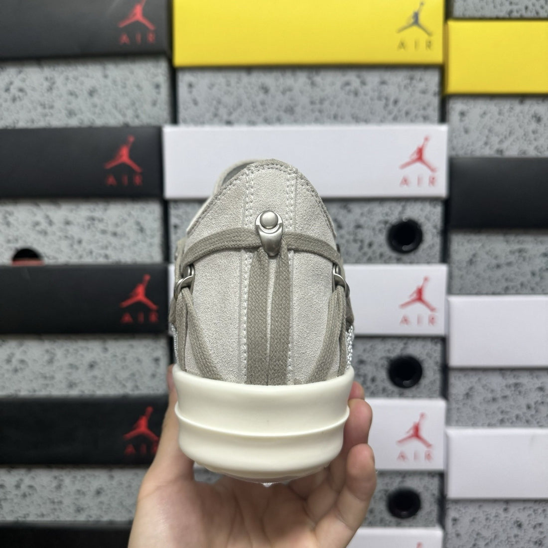 Rick Owens Mega Lace Low Oyster