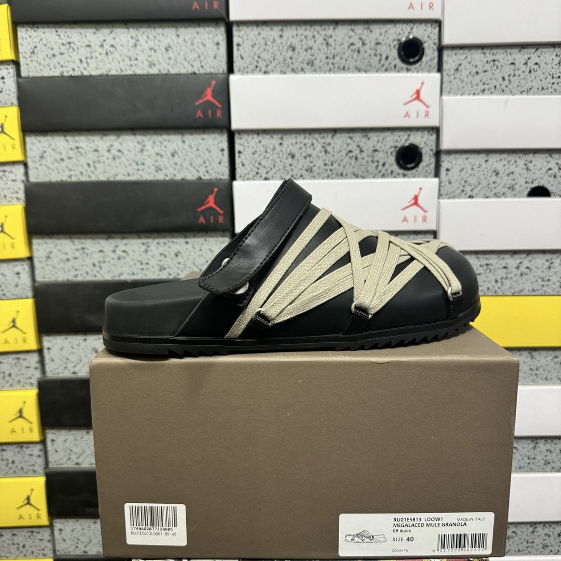 Rick Owens Mega Lace Sandal Black